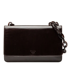 Pre-Loved Prada Goatskin Madras Swing Chain Shoulder Bag